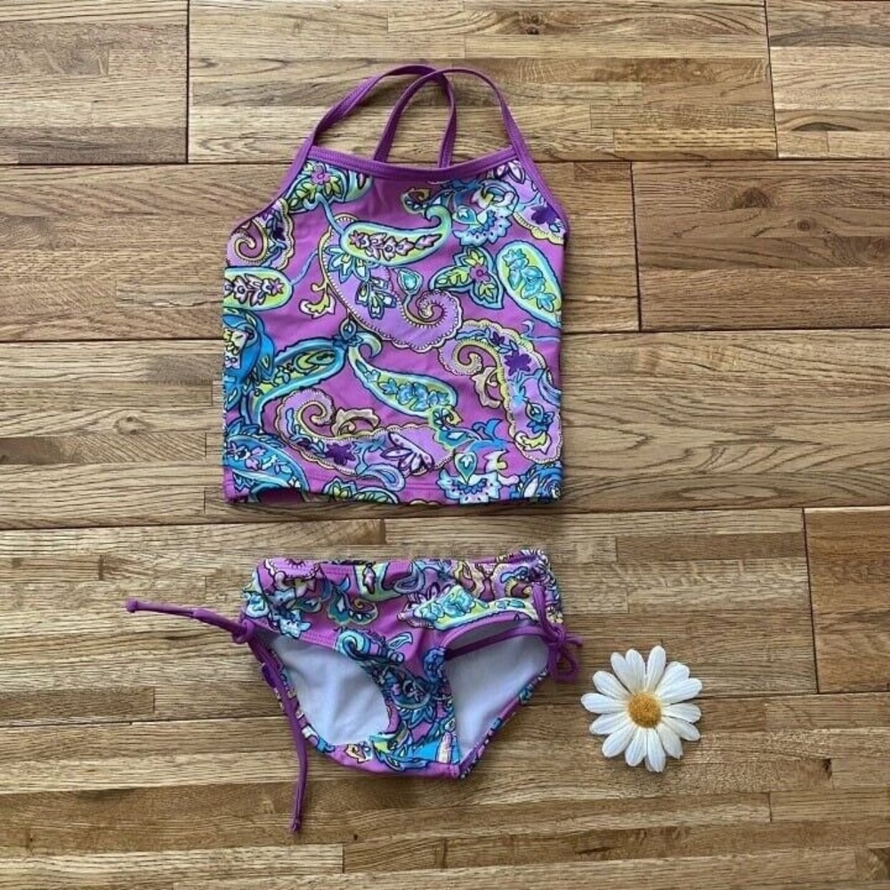 Kanu Surf Melanie Beach Sport 2-Piece Banded Tankini Swimsuit Size 2t